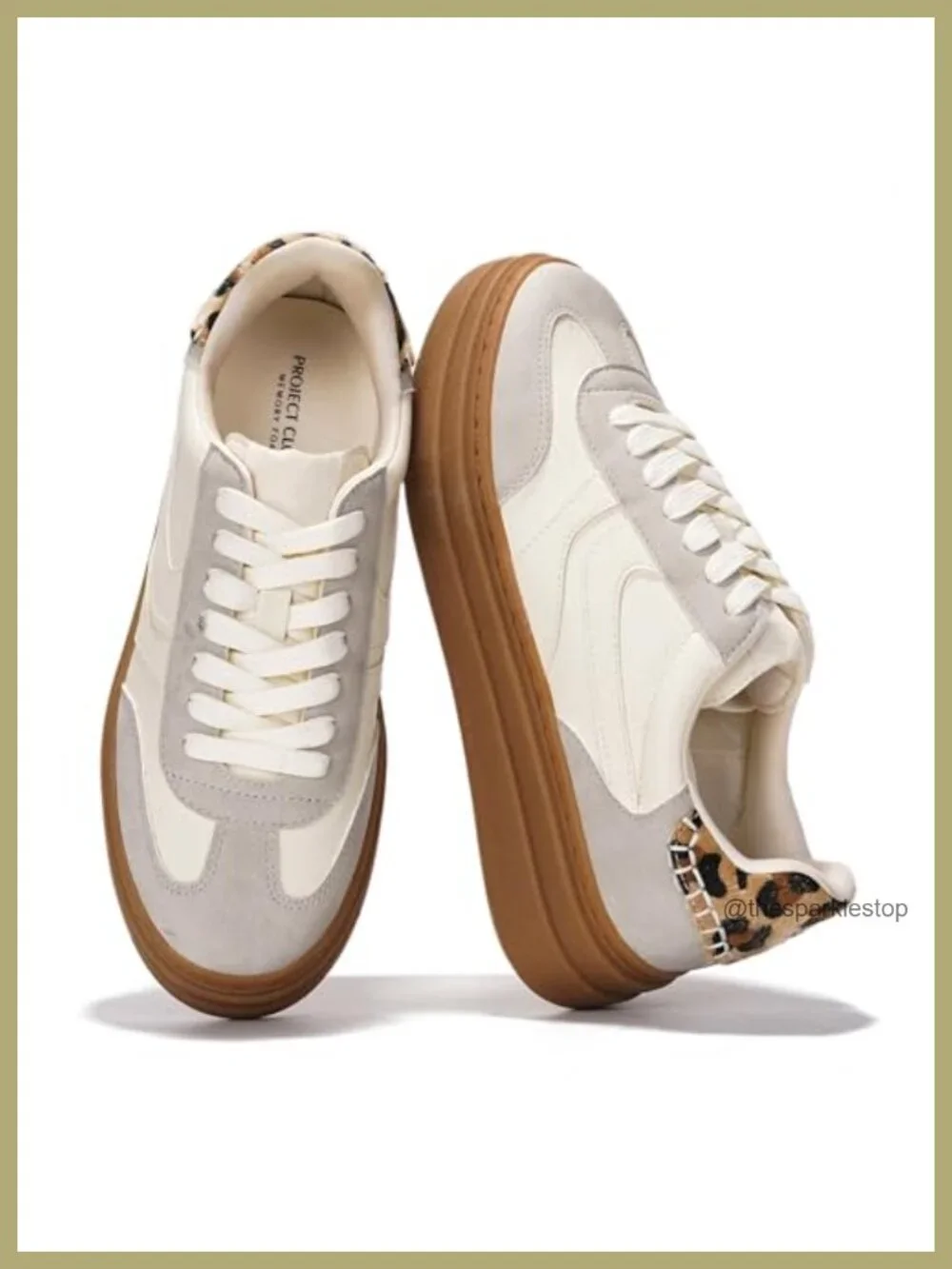 Women's Breathable Platform Sneakers Memory Foam Lace-Up Fashion